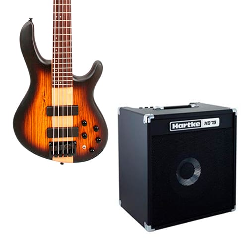 Bajo Cort activo y Combo Hartke 75